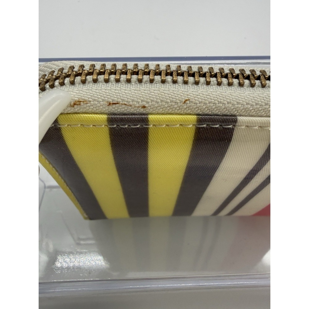 Kate Spade Women's Multicolor Striped Small Zip Around Wallet - Picture 3 of 7